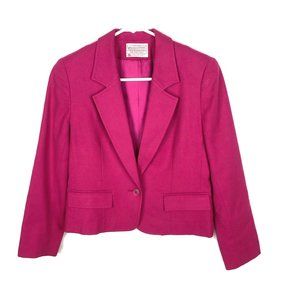 Pendleton Womens Hot Pink Blazer Size Petite